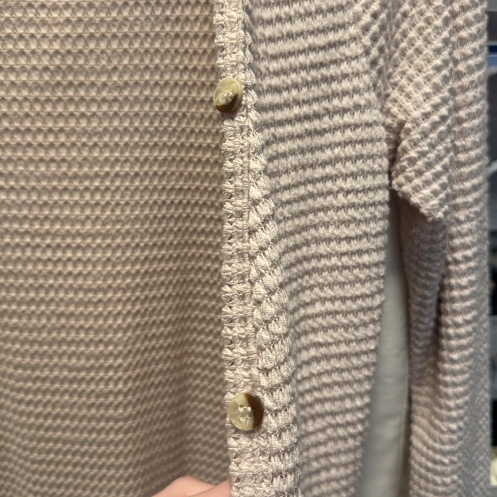 Waffle button up cardigan Saturday Sunday anthropology - Picture 3 of 3